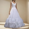 thumbnail image 1 of Cxenplz Crinoline Underskirt for Women A line Crinoline Petticoat 3 Hoop Skirt Underskirt Half Slip for Wedding Bridal Dress, 1 of 5