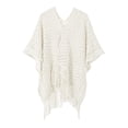 thumbnail image 1 of Cxenplz Knit Shawl Wraps Tassel Open Front Poncho Cape for Women Ladies Fringed Knitted Cardigan for Fall Winter, 1 of 2
