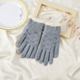 thumbnail image 1 of Cxenplz Knitted Gloves for Women Winter Warm Full Finger Gloves for Ladies Soft Stretchy Cold Weather Gloves for Teen Girl, 1 of 3
