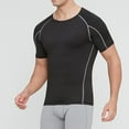 thumbnail image 1 of Cxenplz Men Compression Shirts Breathable Quick Dry Short Sleeve Athletic T-Shirt, 1 of 4