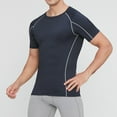 thumbnail image 1 of Cxenplz Men Compression Shirts Breathable Quick Dry Short Sleeve Athletic T-Shirt, 1 of 4