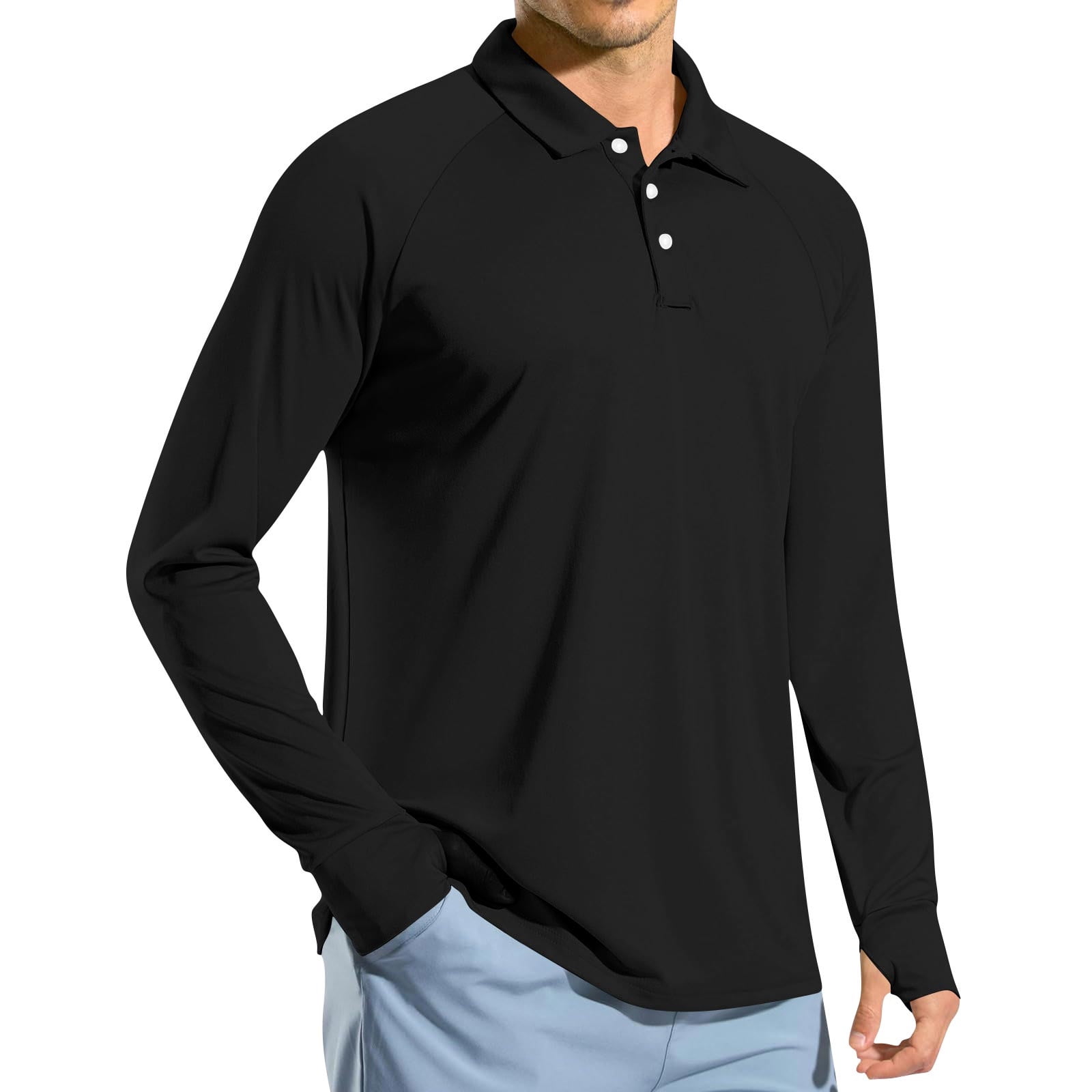 Cxenplz Men's Shirt Long Sleeve Golf Shirts Quick Dry Sun Protection ...