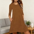 thumbnail image 1 of Cxenplz Nightgowns for Women Pleated Sleep Shirts 3/4 Sleeve Night Shirts Night Gown Ladies Sleep Dress, 1 of 7