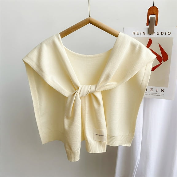 Cxenplz Sweater Shawl Wraps for Women Sweater Knitted Knotted Shawls Travel Casual Scarf Cape Shoulder Tops Fashion Wrap