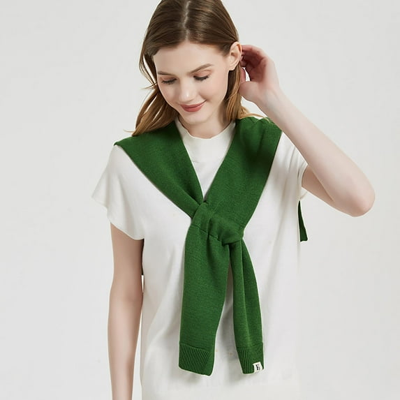 Cxenplz Sweater Shawl Wraps for Women Sweater Knitted Knotted Shawls Travel Casual Scarf Cape Shoulder Tops Fashion Wrap