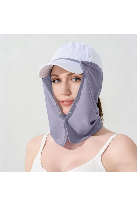 Unisex Sun Protection Golf Neck Shade Cap Drape UPF 50+ Cooling Face Covering No Caps