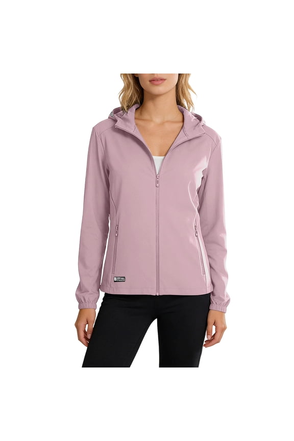 Windbreaker Jacket Women Casual Spring Softshell Jacket Waterproof Lightweight Jackets for Outdoor Hiking