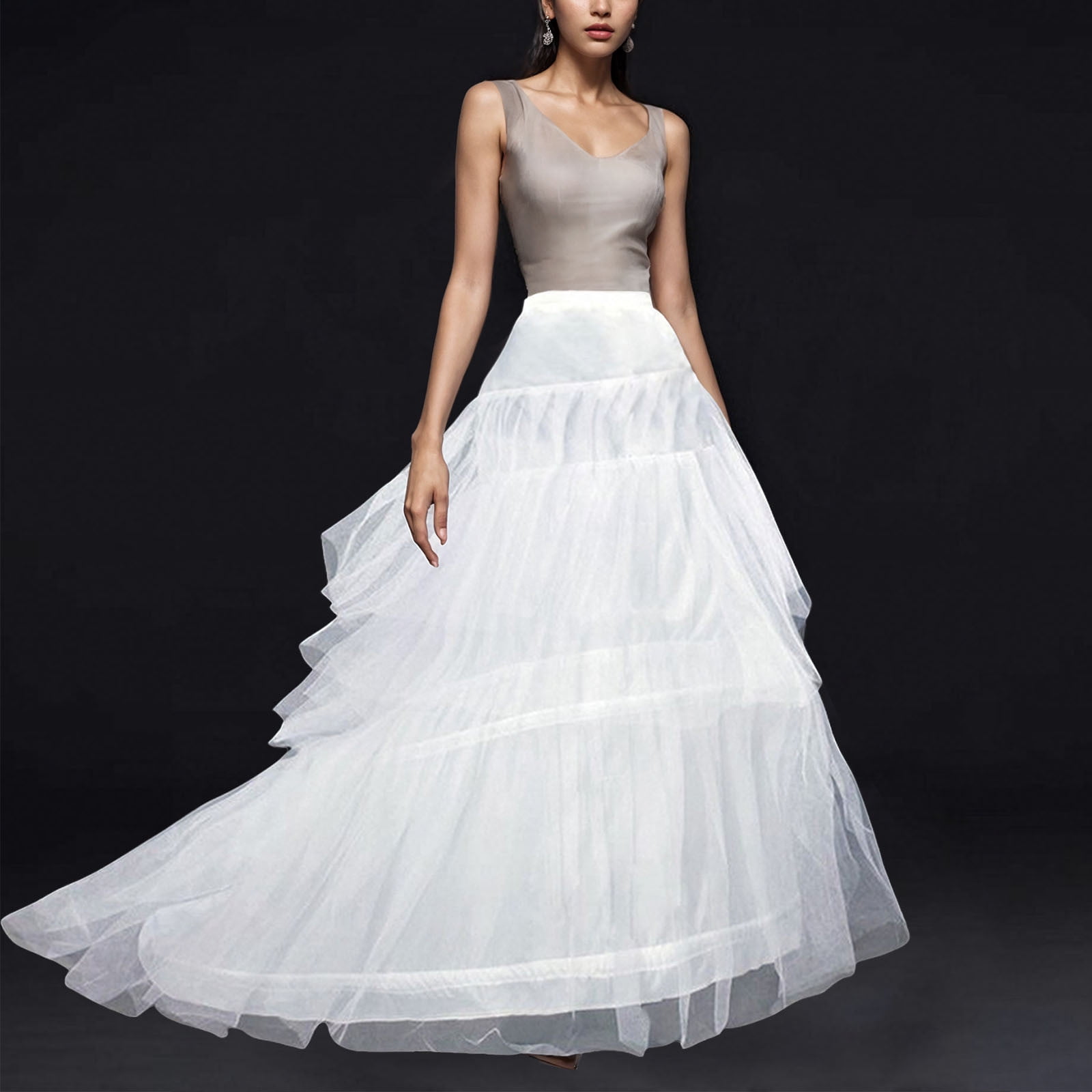 petticoat for a line dress White Wedding Petticoat Taffeta Full Gown Slip Bridal crinoline