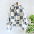 thumbnail image 1 of Cxenplz Women's Poncho Cape Plaid Cozy Sherpa Fleece Cloak Coat Snuggly Hooded Wearable Blanket for Mom and Teen Girls, 1 of 3
