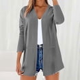 thumbnail image 1 of Cxenplz Womens Lightweight Cardigan Fall Long Sleeve Open Front Lounge Shirts Thin Sun Protection Gauze Blouse, 1 of 6