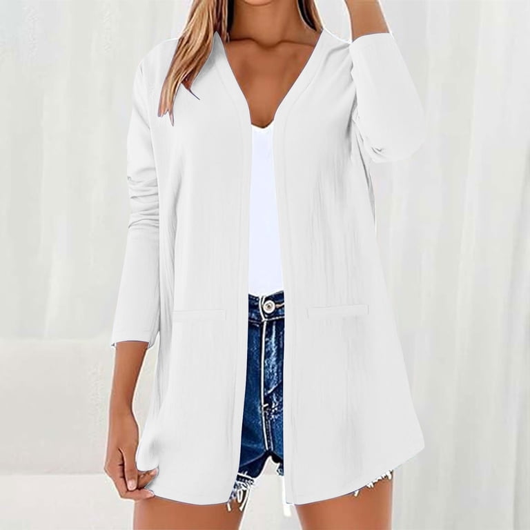Cxenplz Womens Lightweight Cardigan Fall Long Sleeve Open Front