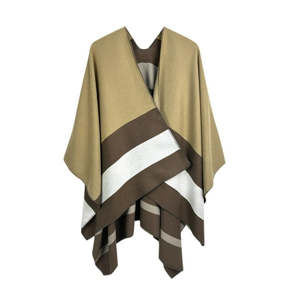 Cxenplz Womens Scarf Patchwork Colorblock Cozy Scarf Shawls Chunky Winter Warm Soft Large Blanket Scarves Wraps