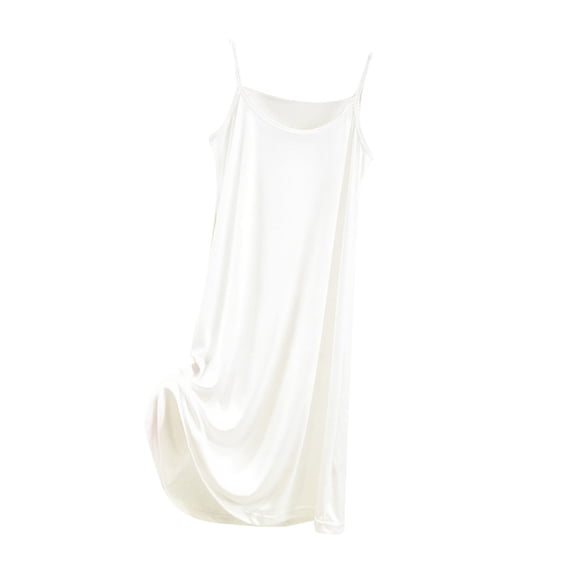Cxenplz Womens Spaghetti Strap Nightgown Plus Size Full Slip Dress Cami Midi Under Dress