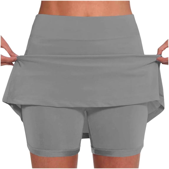 Cxenplz Womens Tennis Skirt High Waisted Golf Skort with 2 Pockets Stretchy Athletic Skirts for Workout Pickleball Running