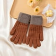 thumbnail image 1 of Cxenplz Womens Winter Knit Gloves Warm Touchscreen Gloves Windproof Thermal Sherpa Fleece Lined Gloves for Cold Weather, 1 of 4
