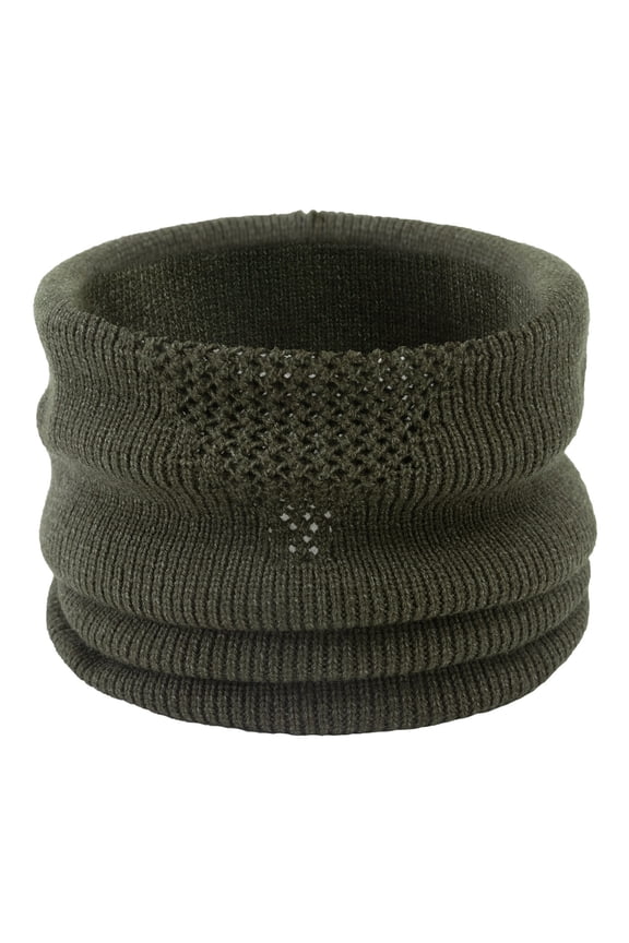 Womens Winter Ring Neck Scarf Warm Knitted Collar Bandana Solid Color Unisex Infinite Snood Men Face Scarves