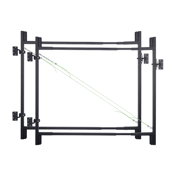 Cxforste Fence Gate Hardware Kit Heavy Duty Anti Sag for Wood Fence Black 2 Pack Fits Openings 36" - 72"