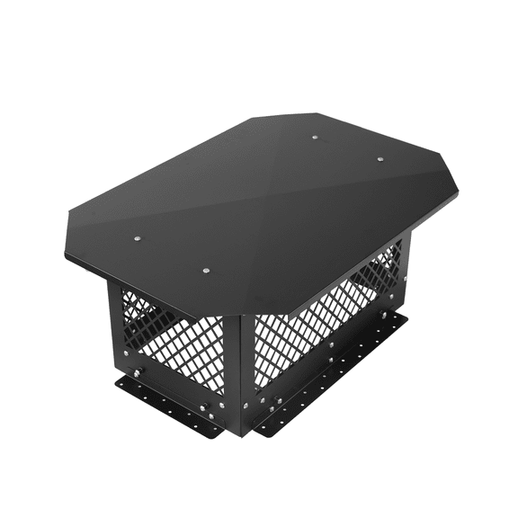 Cxforste Galvanized Steel Rectangular Adjustable Bottom Chimney Cap, 10" x 17"
