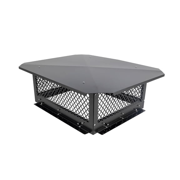 Cxforste Galvanized Steel Rectangular Adjustable Bottom Chimney Cap, 24" x 18"