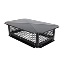 Cxforste Galvanized Steel Rectangular Adjustable Bottom Chimney Cap, 29" x 17"