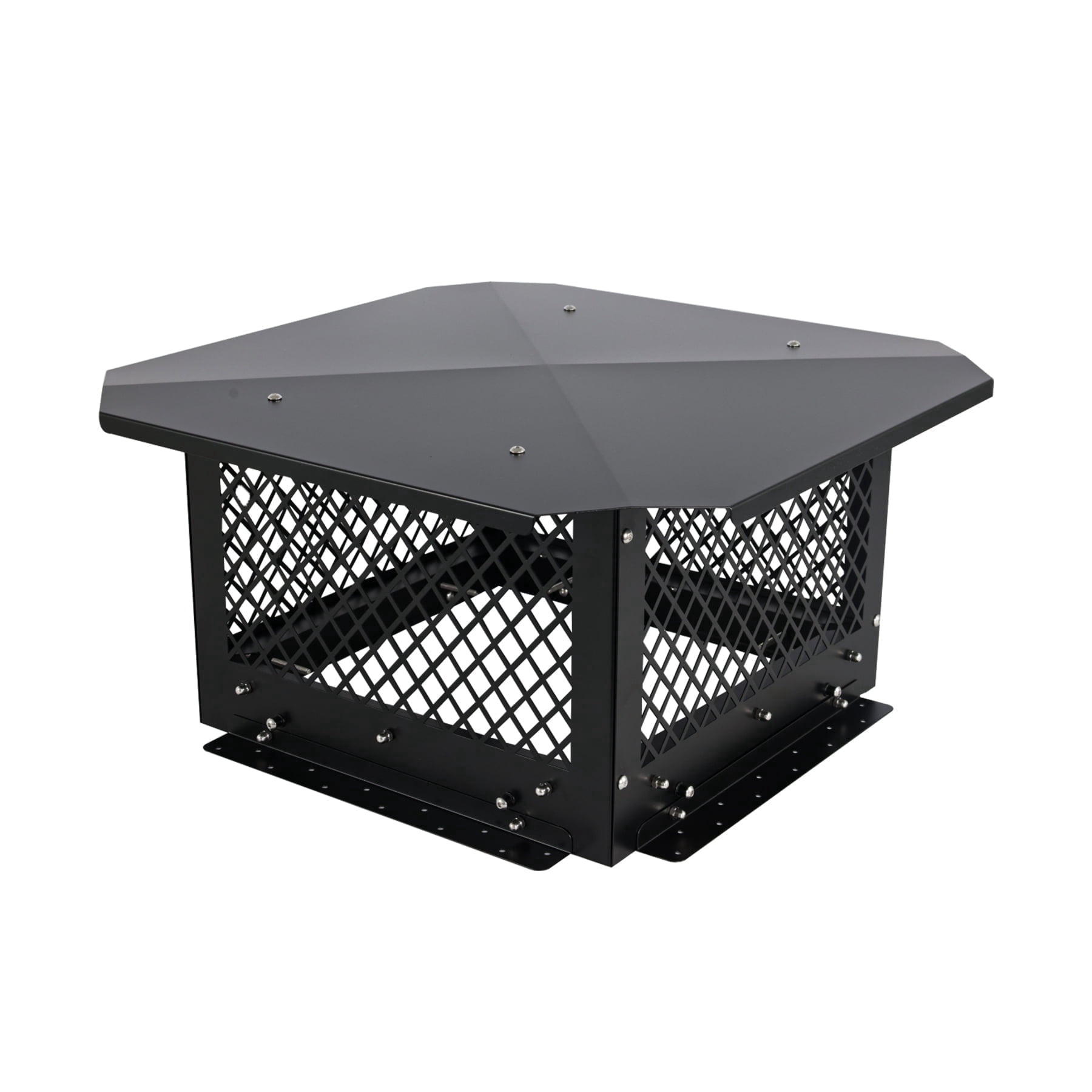 Cxforste Galvanized Steel Square Adjustable Bottom Chimney Cap, 14