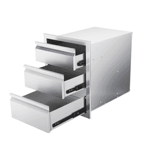 Cxforste Outdoor Kitchen Drawers Stainless Steel Flush Mount Outdoor Kitchen Cabinets for Outdoor Kitchens & BBQ Islands 18" W x 23" H x 23" D
