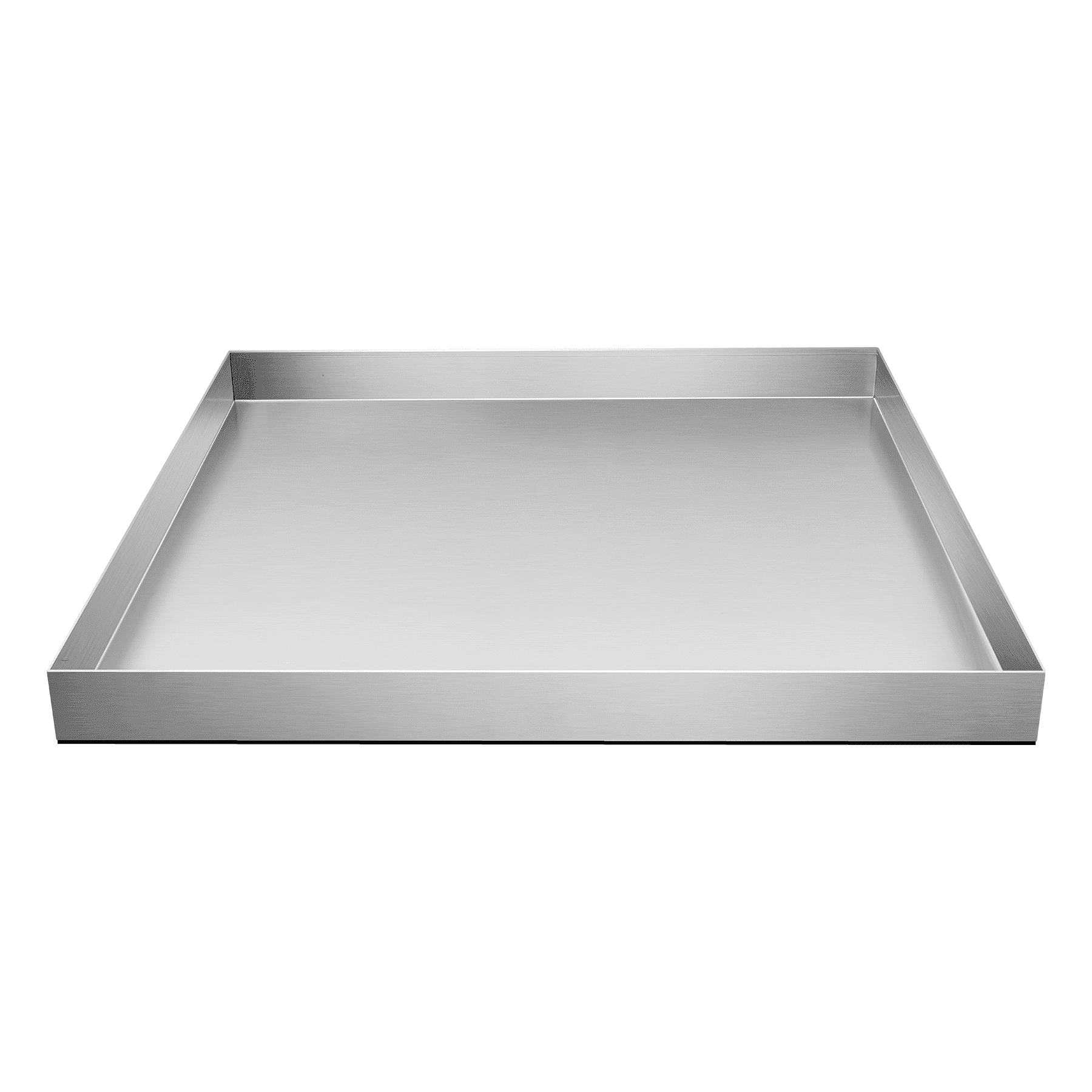 Cxforste Washing Machine Drain Pan - 27" x 25" x 2.5" - 304 Stainless Steel Heavy Duty Washing Machine Tray No Hole
