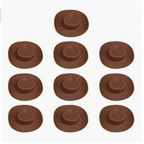 CxhicLuv 10 Mini Cowboy Hats, 2.1×1.8 Inch, Western Design, Bachelorette Parties, Wedding Favors, Cute, Versatile, Party Accessory, Bridesmaids, Planners