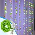 thumbnail image 1 of CxhicLuv 10 Strands LED Curtain Lights with Artificial Ivy Garland, 200 LED Indoor/Outdoor Lights for Wedding, Party, Christmas Home Décor, Faux Rattan Vines with Green Leaves for Holiday Decoration, 1 of 5