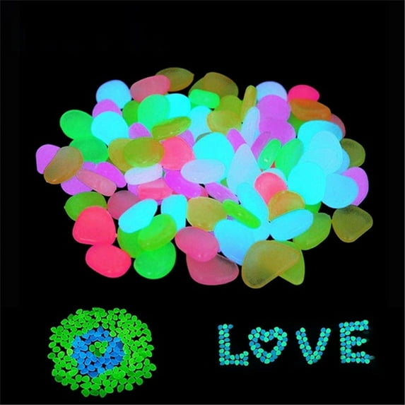 CxhicLuv 200 Pcs Glow In The Dark Stones, Luminous Garden Pebbles, Ideal for Walkways, Fish Tanks, Flowerpots, Eco-Friendly & Long-Lasting, Suitable for Gardeners, Decor Lovers
