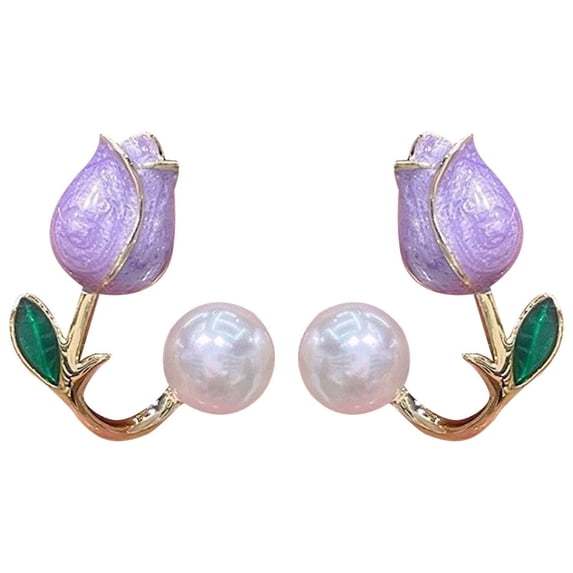 CxhicLuv 2024 Fashion Gold Plated Pearl Earrings, Delicate Women's Jewelry, Tassel Design, Christmas Gifts for Women, Non-Allergic Alloy Earrings for Holiday Parties & Special Occasions