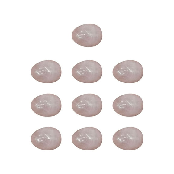 CxhicLuv 20mm Crystal Mini Agate Eggs, 10PC Easter Egg Set, Polished Healing Crystals for Luck, Transformation & New Beginnings, Decorative Bird Eggs for Easter & Home Decor