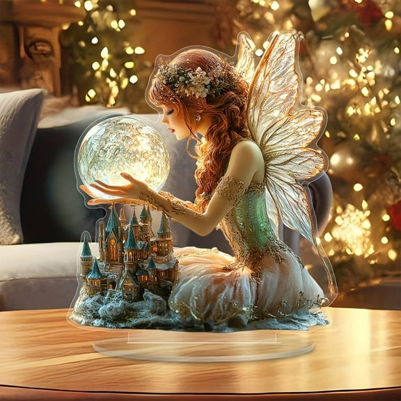 CxhicLuv 2D Study Living Room Acrylic Waterproof Desktop Ornament, Wear-Resistant Display Stand for Office and Home, Modern Acrylic Decor for Christmas Decorations & Gift Giving