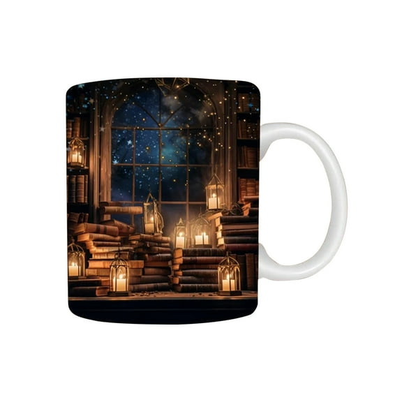 CxhicLuv 3D Creative Space Design Multipurpose Ceramic Coffee Mug, Stylish Ins Style High Beauty Cup for Home & Office, 350ml Capacity, BPA-Free, Durable Toothbrush & Wash Cup