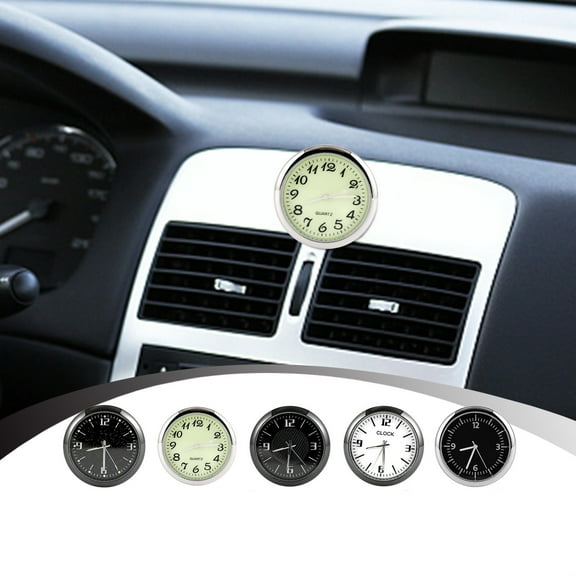 CxhicLuv 4-Inch Dashboard Fluorescent Clock, Mini Car Clock for Dashboard & Vent, Luminous Clock for Car, Christmas Gifts for Men, Practical Car Decor, LED Digital Display Clock