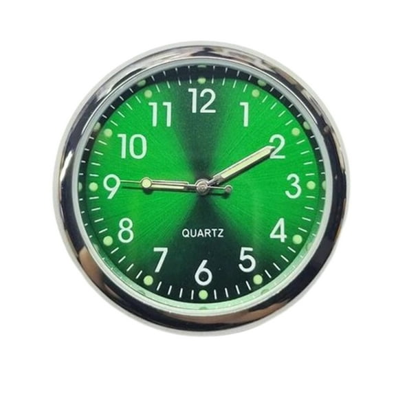 CxhicLuv 4 Inch Dashboard Fluorescent Clock, Mini Car Clock with Luminous Display, Dashboard Clock for Trucks & Cars, Convenient Time Viewing, Ideal for Christmas Gifts, White/Blue/Gold/Green/Red