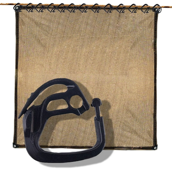 CxhicLuv 50-Pack Shade Net Hooks 1.4×1.3 Inch Stretchable, Black Alloy Plastic, DIY – Greenhouse Shade Net Accessories, Suitable for Patio, Swimming Pool, Garden, Great for Gardeners