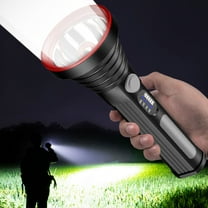 CxhicLuv 6.8×2.6 Inch 1000 Lumens Flashlight, Zoomable Rechargeable Torch – 4 Modes, IPX6 Waterproof, Power Display – Ideal for Hiking, Camping, Adventurers, Campers