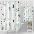thumbnail image 1 of CxhicLuv 8PC Hook Shower Curtain, Thickened Waterproof Fabric, No Punching Needed, Bathroom Curtain with Plastic Hooks, White, 180X120cm, Easy to Clean, Stylish and Durable Design, 1 of 6