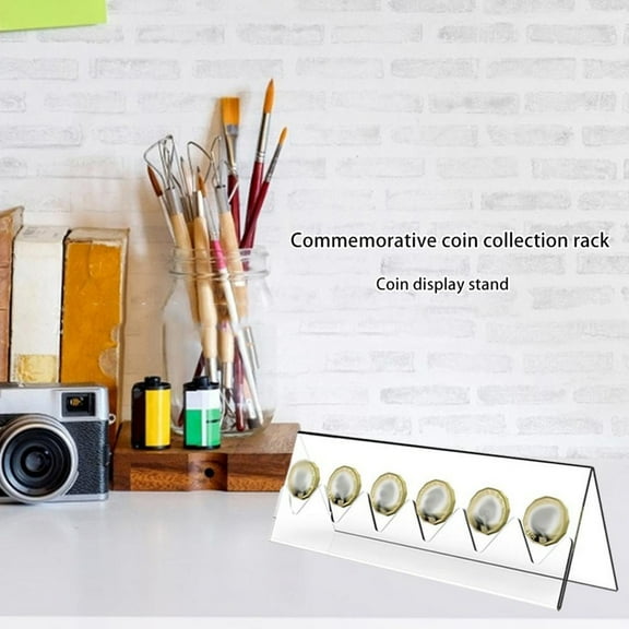 CxhicLuv Acrylic Coin Display Stand, Multi-Layer Coin Storage Rack, Antique Coin Collector Shelves for Home Décor, Dustproof & Humidity-Proof Showcase for Memorabilia, Display Rack for Collectibles