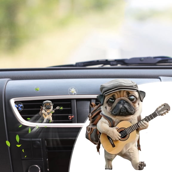 CxhicLuv Acrylic Flat Dog Pet Hanging Decoration, Car Air Aromatherapy Ornament, Cute Dog Decor for Christmas Tree, Dog Lovers Gifts, Christmas Home Decor, Car Aromatherapy Decor