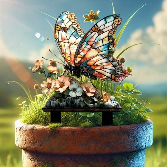 CxhicLuv Acrylic Flower Garden Stake, Weather-Resistant, Intricate Design, Versatile, Perfect for Gardens, Patios, Durable & Colorful, Suitable for Garden Enthusiasts, Home Decor Lovers