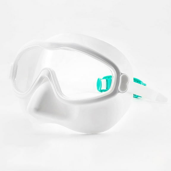 CxhicLuv Adult Swimming Goggles, Large Frame Diving Masks, HD Lenses, Wide View, Comfortable Fit – Perfect for Pool Training, Beach Snorkeling for Adult Swimmers, Water Sports Enthusiasts, White