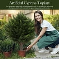 thumbnail image 1 of CxhicLuv Artificial Cedar Topiary Trees for Outdoors, Faux Balsam Shrubs with Ground Spike, Realistic Garden Decor for Front Porch and Yard, Year-Round Christmas Tree Replacement for Patio, 1 of 6