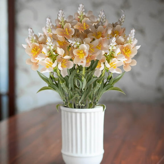 CxhicLuv Artificial Flower Bouquet, 14.1 Inch, Silky Petals, Full Bloom, Cheerful Glow, Restaurant Tables, Lifelike & Durable, Home Gift, Suitable for Balcony Gardeners, Restaurant Owners