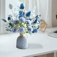 thumbnail image 1 of CxhicLuv Artificial Hydrangea Flower Bouquet with Vase, Multicolor Silk Flowers for Living Room, Wedding & Christmas Party Decor, Elegant Fake Flowers for Home & Banquet Decoration, 1 of 6