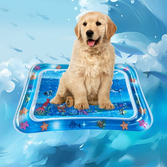 CxhicLuv Baby Crawling Water Pad, Inflatable PVC Dinosaur & Marine-Themed Sensory Play Mat for Infants, Baby Physical Development, Fun Christmas Gifts for 0-3 Years Old & Holiday Play