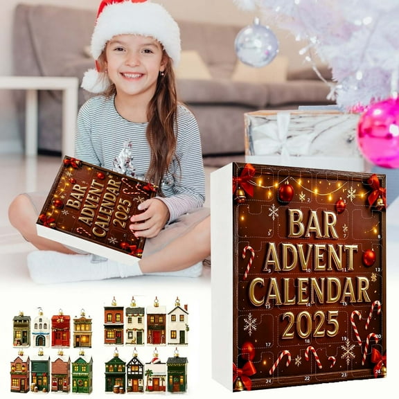 CxhicLuv Bar Advent Calendar 2025, 24 Days of Cocktail Surprises, Festive Bar Countdown Calendar for Christmas, Bartender and Cocktail Lover Gifts, Fun Holiday Decor and Christmas Decorations