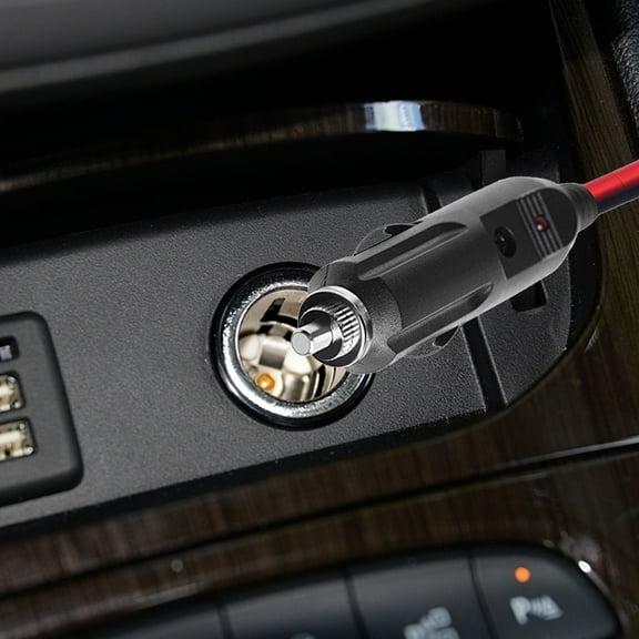 CxhicLuv Car Cigarette Lighter Cord, Auto 16AWG Extension Cable, 1m Inverter Connection Copper, Vehicle Power Accessories, Reliable Power Supply for Car Owners, Electronic Device Users