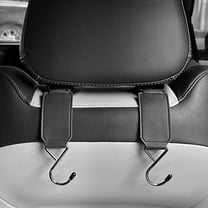 CxhicLuv Car Hook Auto Seatback Hanger Hidden Leather for Purses Bags Car Interior Supplies Space-Saving Hanging Drivers Commuters, Black